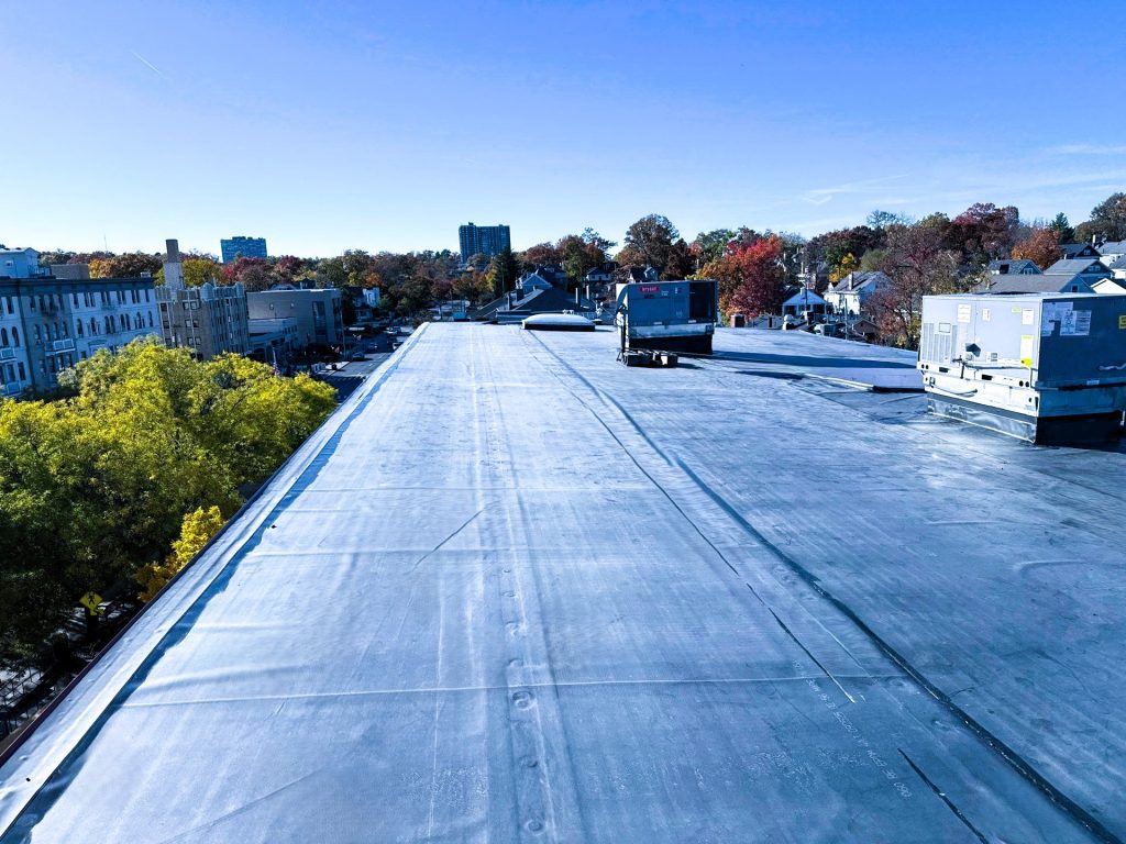 Commercial EPDM roof replacement in Cincinnati, Ohio by Molloy Roofing Company