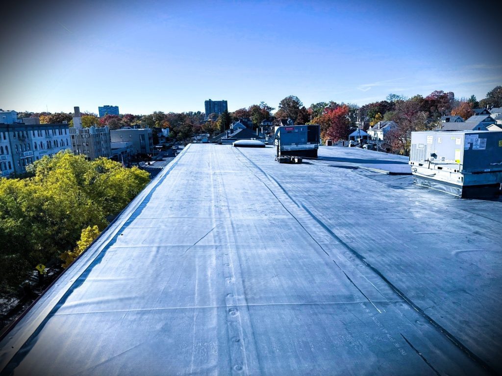 Commercial EPDM roof replacement in Cincinnati, Ohio by Molloy Roofing Company