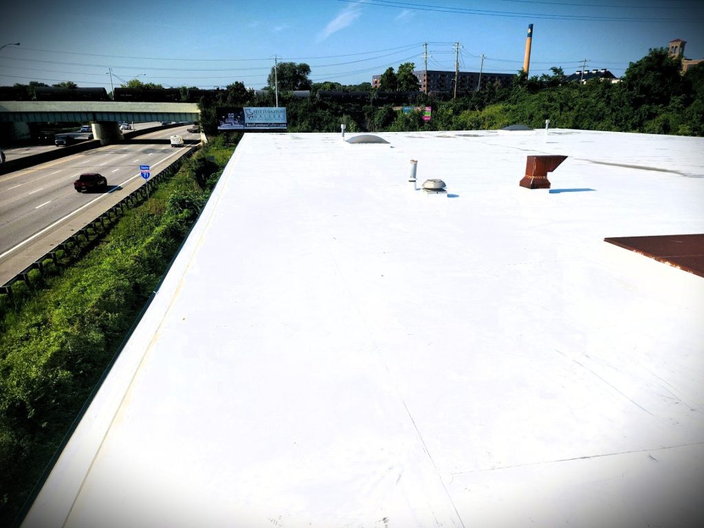Commercial TPO roof replacement in Norwood, Ohio by Molloy Roofing Company